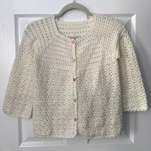 Hand knitted cropped cardigan